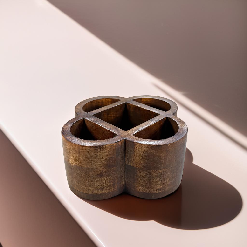 Handcrafted Wooden Multipurpose Organizer – 18x18x8 cm