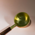 Brass Scoop with Wooden Handle (15×10×6 cm)