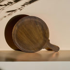 Handcrafted wooden serving board 12x12x2.2 cm