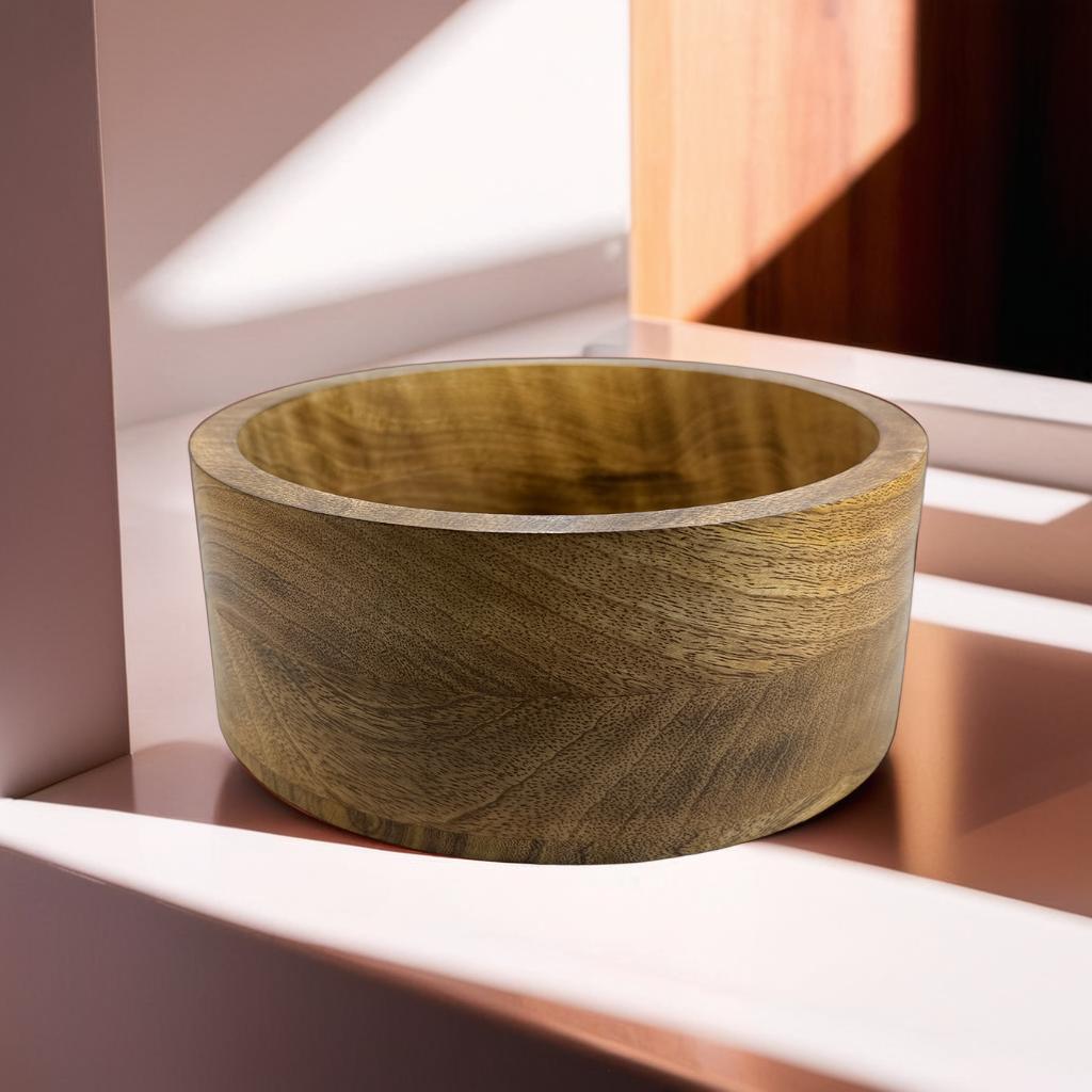 🌿 Handcrafted Wooden Bread/Roti Box with Floral Lid (20×20×9 cm)