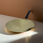 Traditional Brass Cooking Tawa (25×25×10 cm)