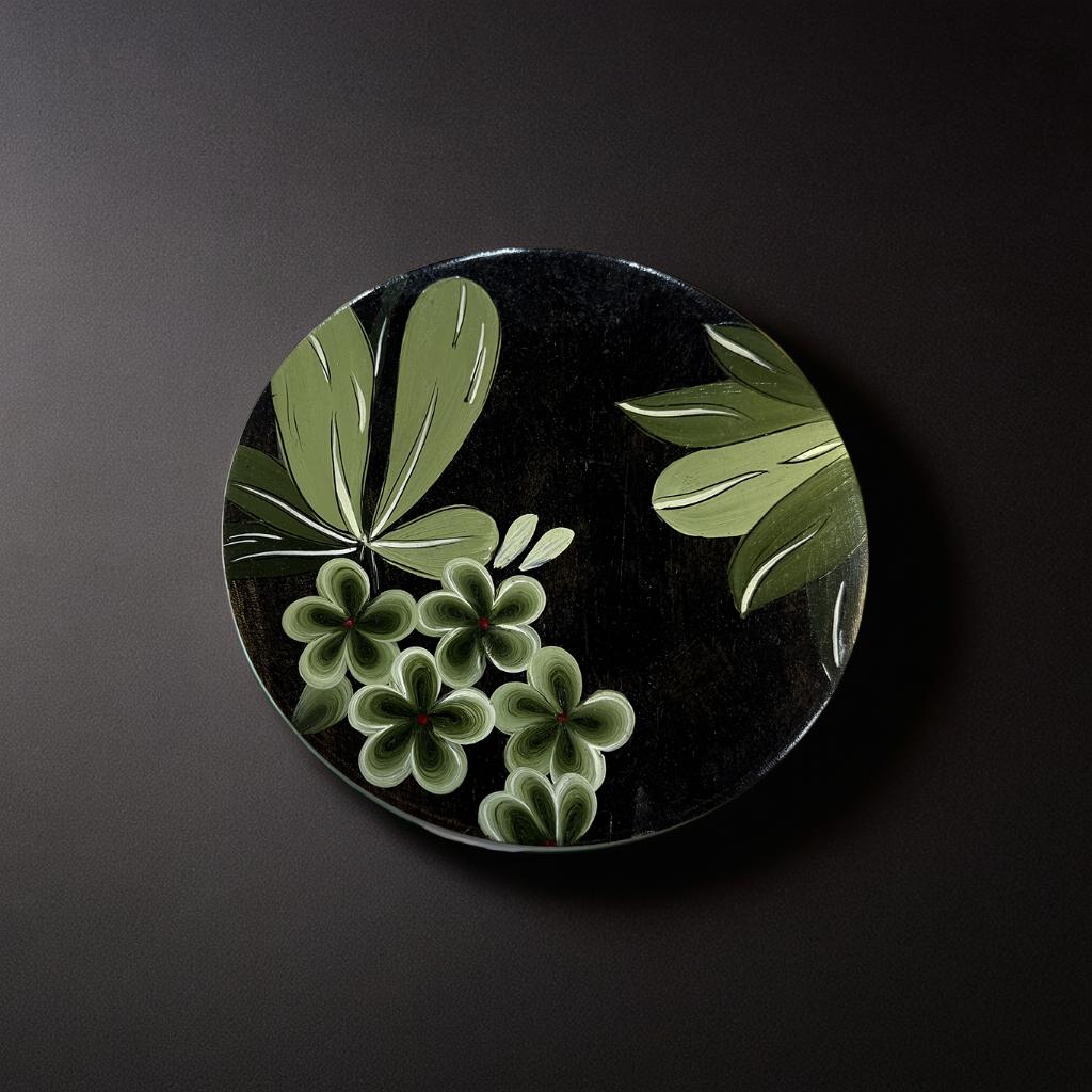 Glass Storage Jar with Hand-Painted Wooden Lid – 18x18x10 cm