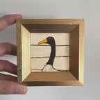 🖼️ Mini Goose Oil Painting | Hand-Painted Framed Artwork