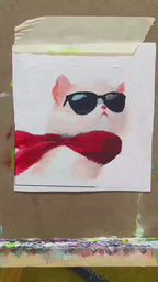 Cool Cat in Shades – Mini Framed Art